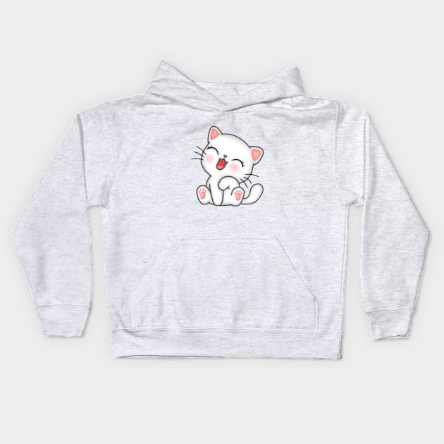 Cute Kitty Kids Hoodie by Red Rov